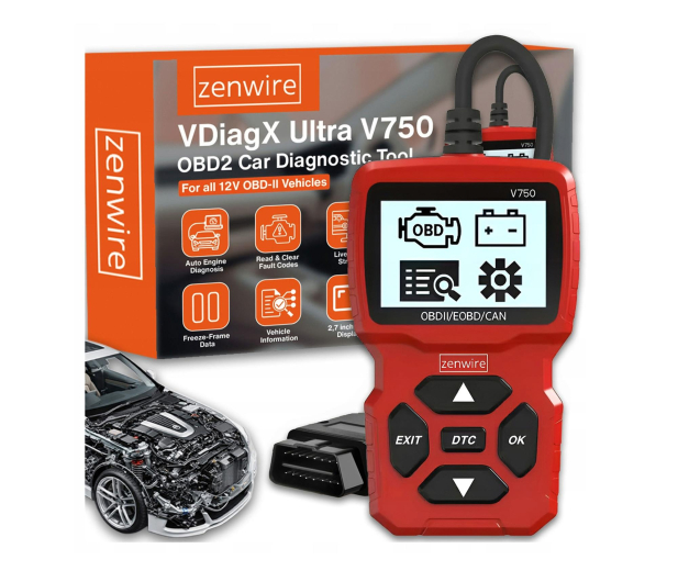 Zenwire Skaner Diagnostyczny OBD2 CAN VIN V750 - 1604675 - zdjęcie 2